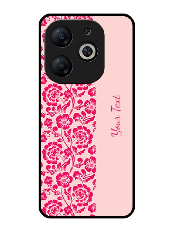 Custom Infinix Smart 8 Custom Metal Phone CaseAttractive Floral Pattern Design