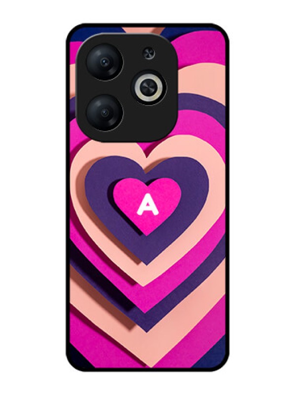 Custom Infinix Smart 8 Custom Metal Phone CaseCute Heart Pattern Design