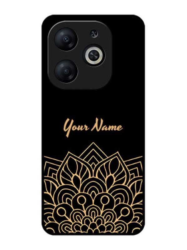 Custom Infinix Smart 8 Custom Metal Phone CaseGolden Mandala Design