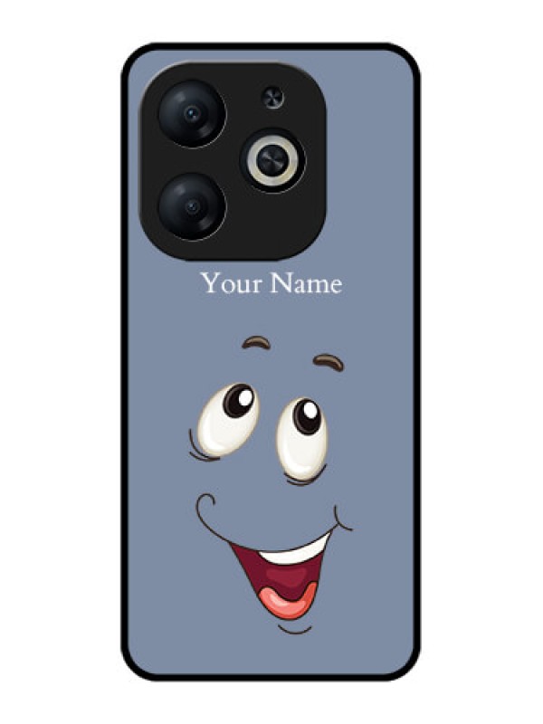 Custom Infinix Smart 8 Custom Metal Phone CaseLaughing Cartoon Face Design