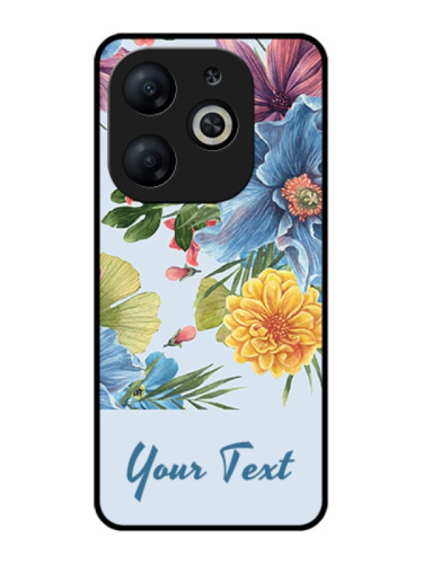 Custom Infinix Smart 8 Custom Metal Phone CaseStunning Watercolored Flowers Painting Design