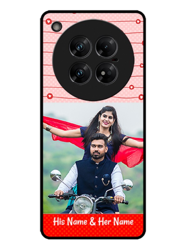 Custom Infinix Zero 40 5G Custom Metal Phone Case - Red Pattern Case Design