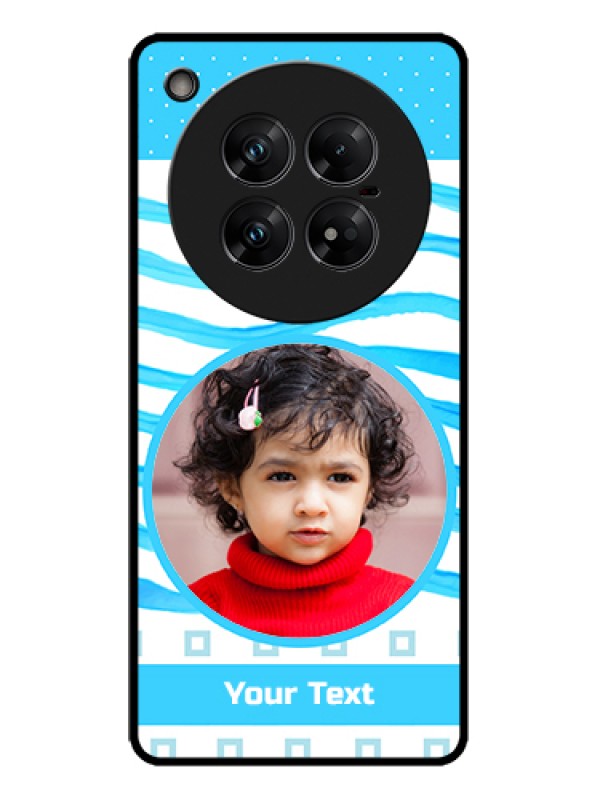 Custom Infinix Zero 40 5G Custom Metal Phone Case - Simple Blue Case Design