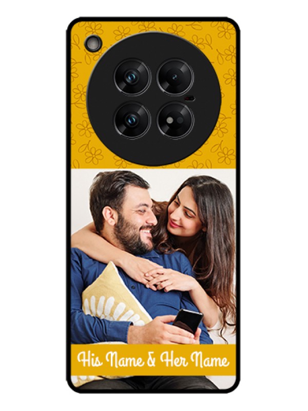 Custom Infinix Zero 40 5G Custom Metal Phone Case - Yellow Floral Design