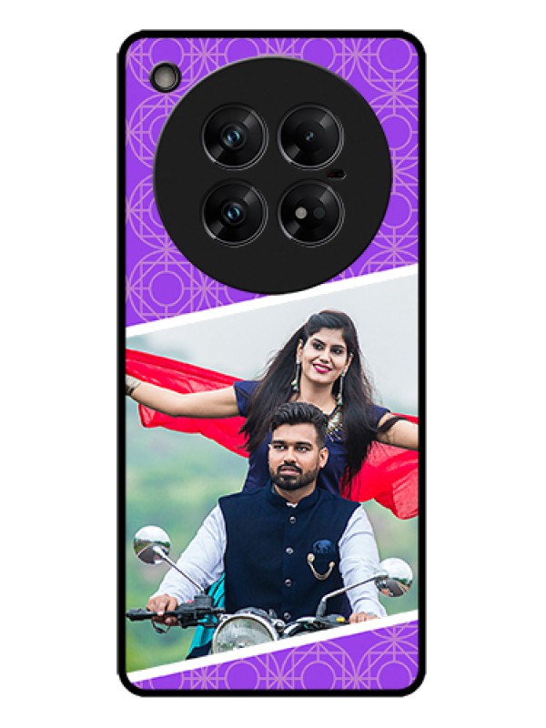 Custom Infinix Zero 40 5G Custom Metal Phone Case - Violet Color Pattern Design