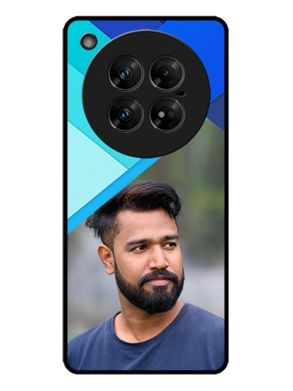 Custom Infinix Zero 40 5G Custom Metal Phone Case - Blue Pattern Design