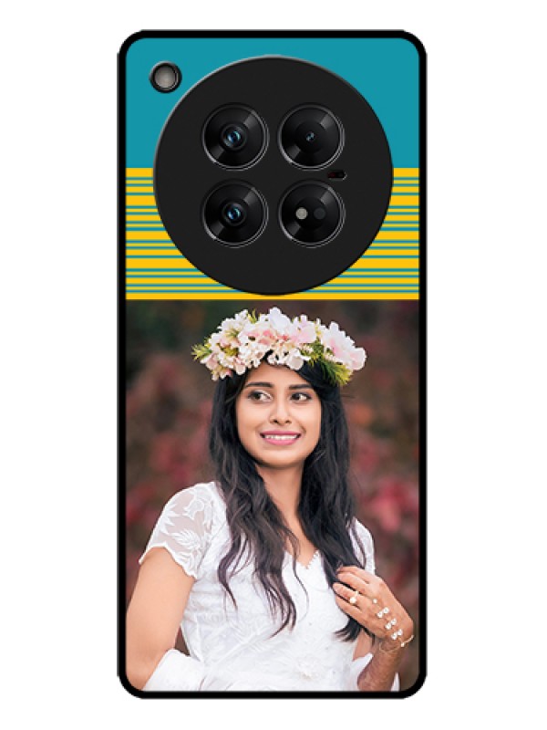 Custom Infinix Zero 40 5G Custom Metal Phone Case - Yellow & Blue Design