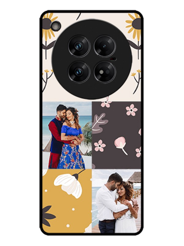 Custom Infinix Zero 40 5G Custom Metal Phone Case - 3 Images With Floral Design