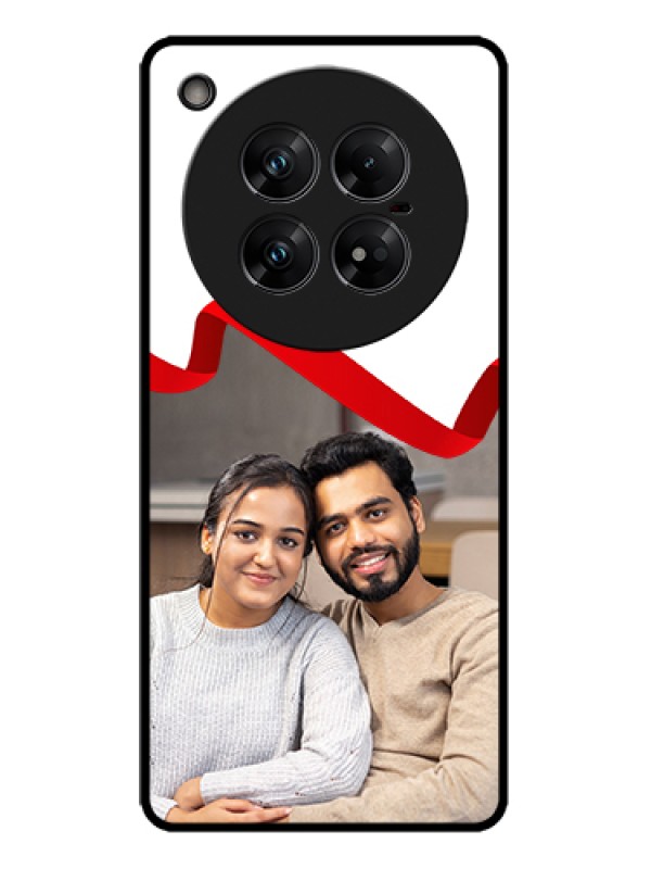 Custom Infinix Zero 40 5G Custom Metal Phone Case - Red Ribbon Frame Design