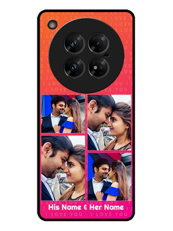 Custom Infinix Zero 40 5G Custom Metal Phone Case - I Love You Pink Design