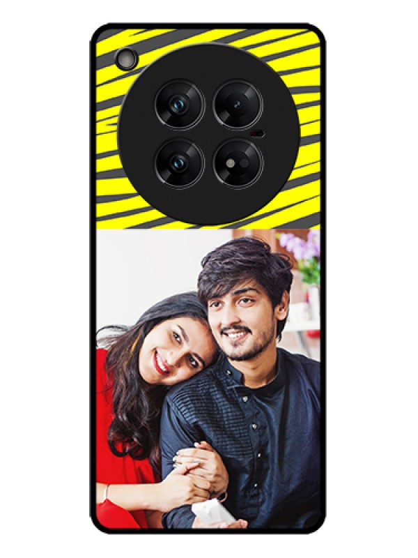 Custom Infinix Zero 40 5G Custom Metal Phone Case - Yellow Abstract Design