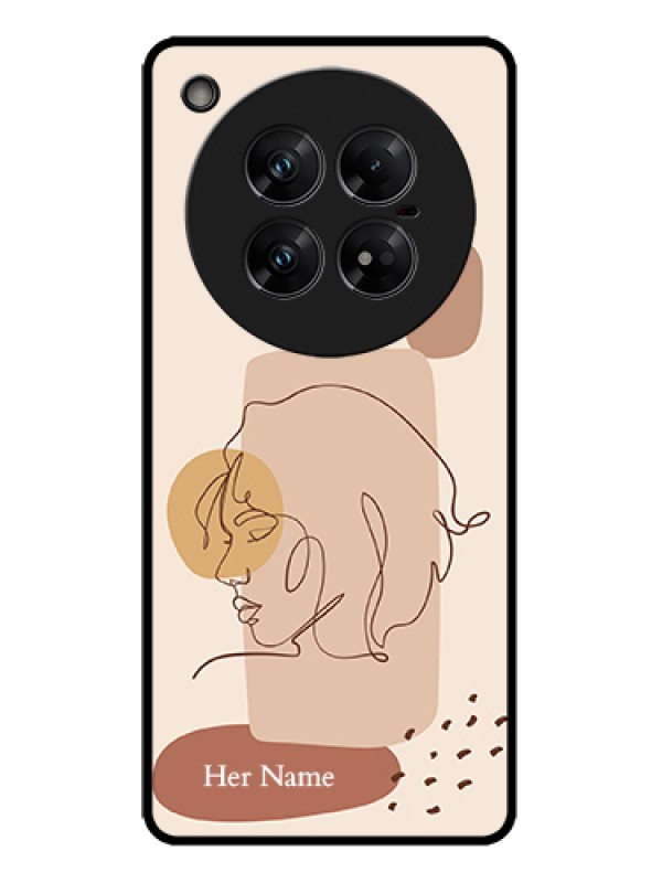 Custom Infinix Zero 40 5G Custom Metal Phone Case - Calm Woman Line Art Design