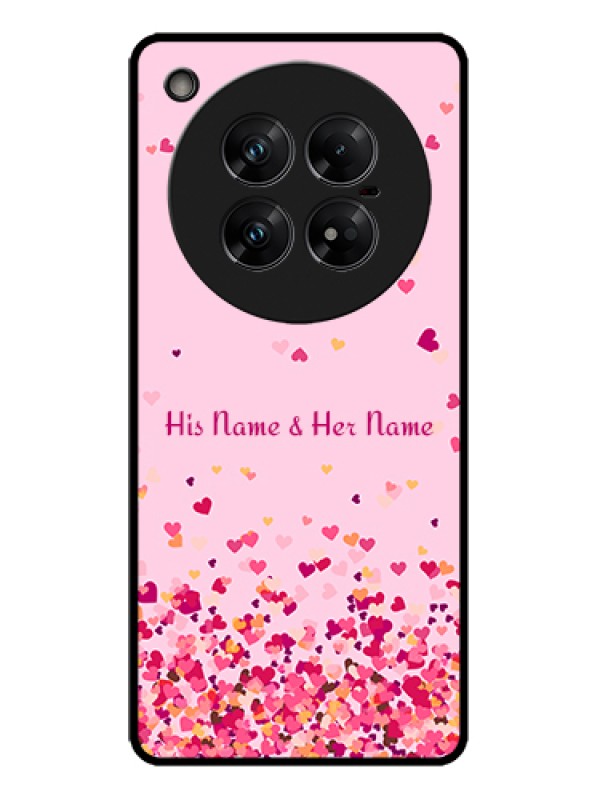 Custom Infinix Zero 40 5G Custom Metal Phone Case - Floating Hearts Design