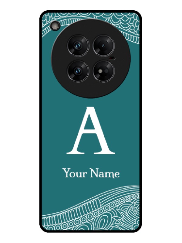 Custom Infinix Zero 40 5G Custom Metal Phone Case - Line Art Pattern With Custom Name Design