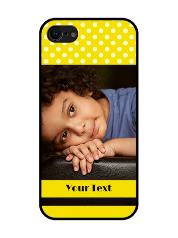 Custom iPhone SE 2020 Custom Metal Phone Case - Bright Yellow Case Design