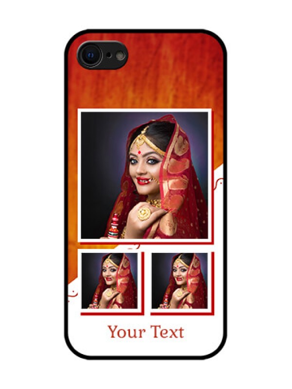 Custom iPhone SE 2020 Custom Metal Phone Case - Wedding Memories Design