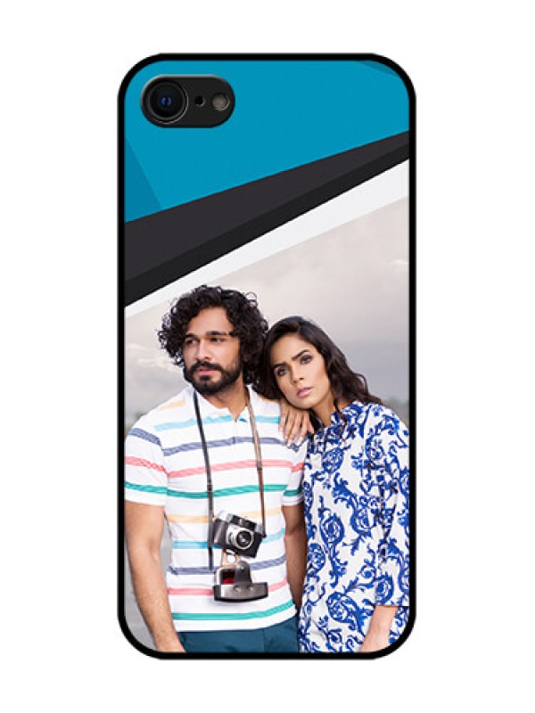 Custom iPhone SE 2020 Custom Metal Phone Case - Simple Pattern Photo Upload Design