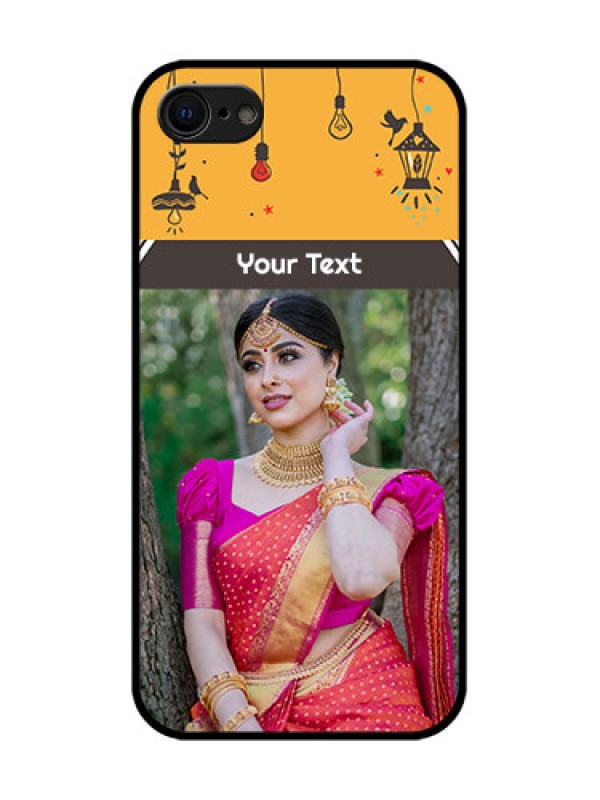 Custom iPhone SE 2020 Custom Metal Phone Case - With Family Picture And Icons