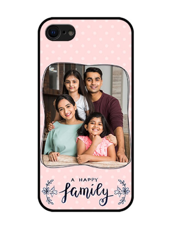 Custom iPhone SE 2020 Custom Metal Phone Case - Family With Dots Design
