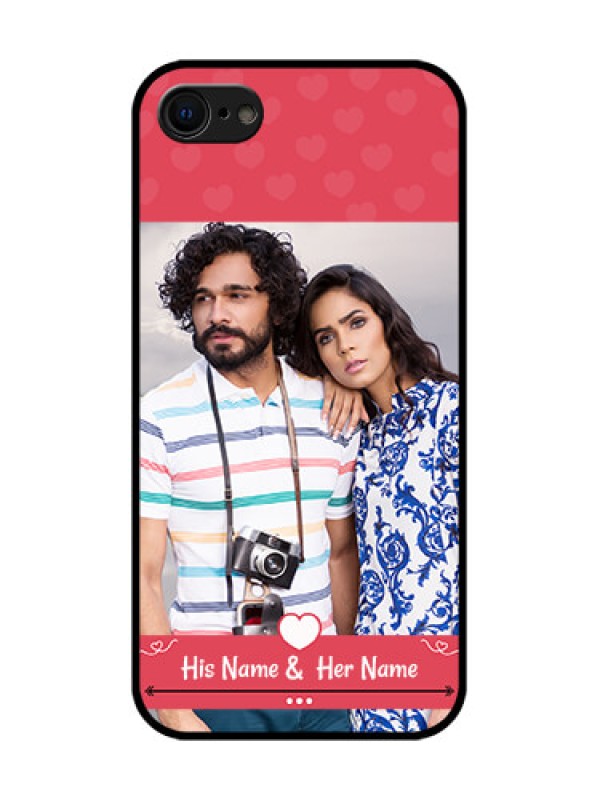 Custom iPhone SE 2020 Custom Metal Phone Case - Simple Love Design