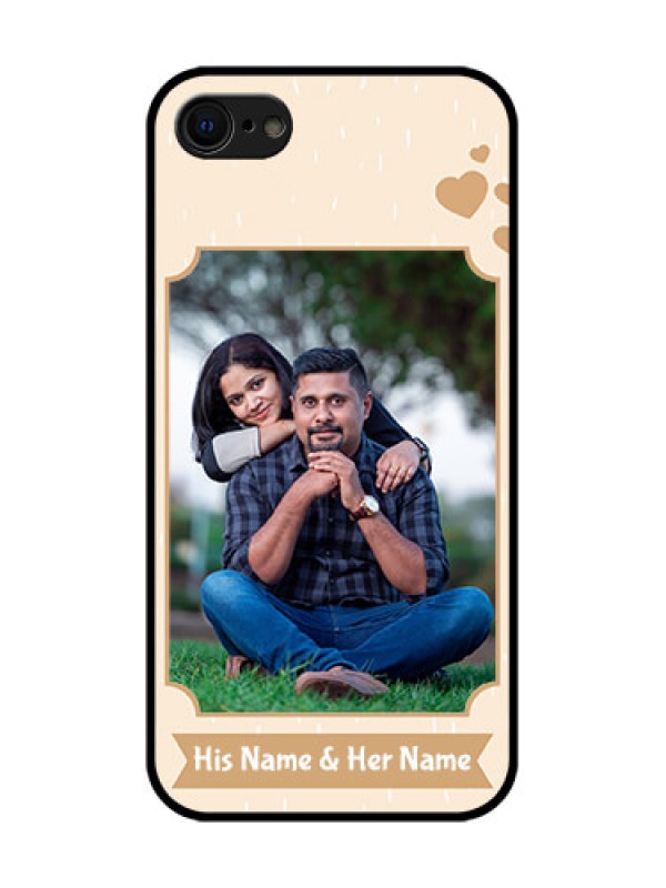 Custom iPhone SE 2020 Custom Metal Phone Case - With Confetti Love Design