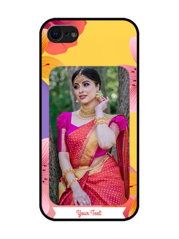 Custom iPhone SE 2020 Custom Metal Phone Case - 3 Image With Vintage Floral Design