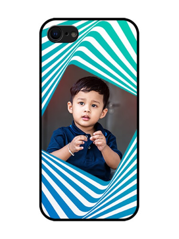 Custom iPhone SE 2020 Custom Metal Phone Case - Abstract Spiral Design