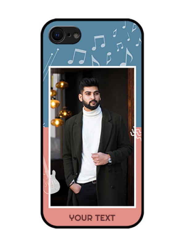 Custom iPhone SE 2020 Custom Metal Phone Case - With Color Musical Note Design