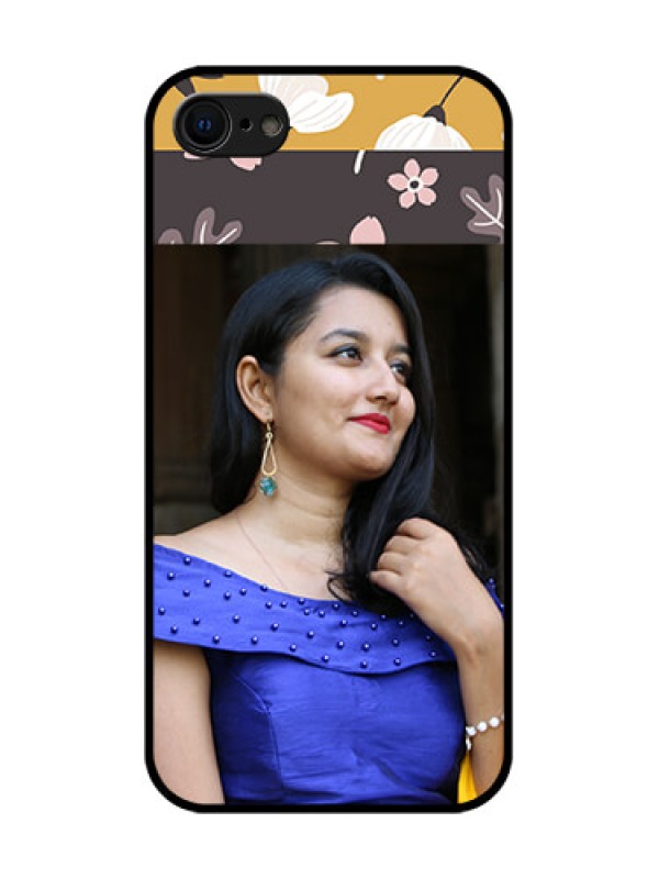 Custom iPhone SE 2020 Custom Metal Phone Case - Stylish Floral Design