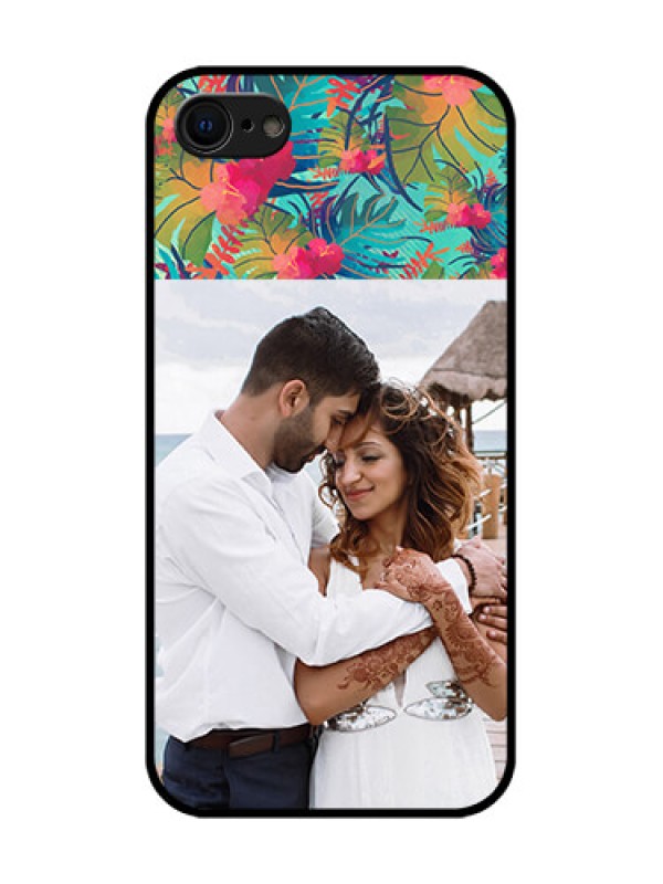 Custom iPhone SE 2020 Custom Metal Phone Case - Watercolor Floral Design