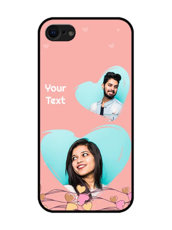 Custom iPhone SE 2020 Custom Metal Phone Case - Love Doodle Design