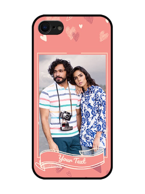 Custom iPhone SE 2020 Custom Metal Phone Case - Love Doodle Art Design