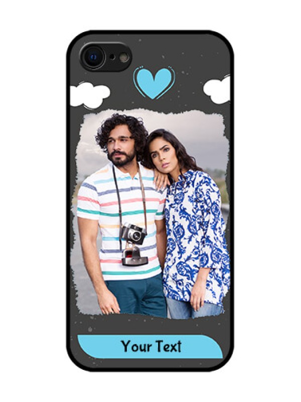 Custom iPhone SE 2020 Custom Metal Phone Case - Splashes With Love Doodles Design