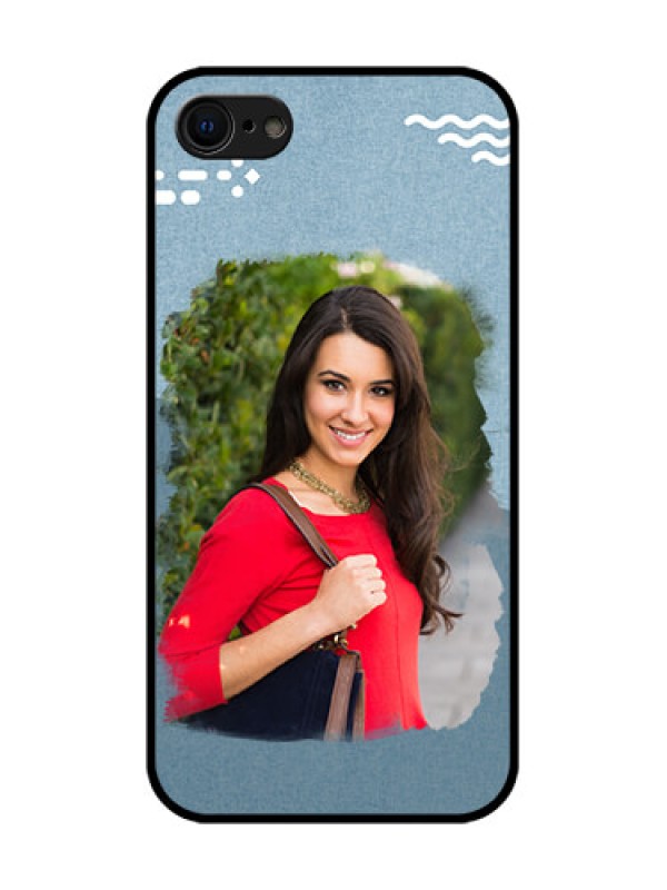 Custom iPhone SE 2020 Custom Metal Phone Case - Grunge Line Art Design