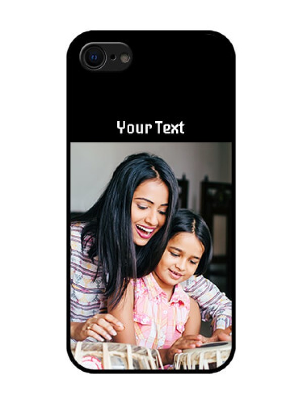 Custom iPhone SE 2020 Custom Metal Phone Case - Photo With Name Design