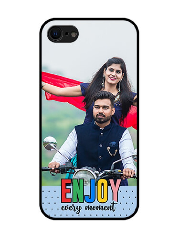 Custom iPhone SE 2020 Custom Metal Phone Case - Enjoy Every Moment Design