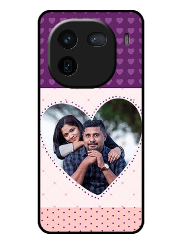 Custom iQOO 12 5G Custom Metal Phone CaseViolet Love Dots Design