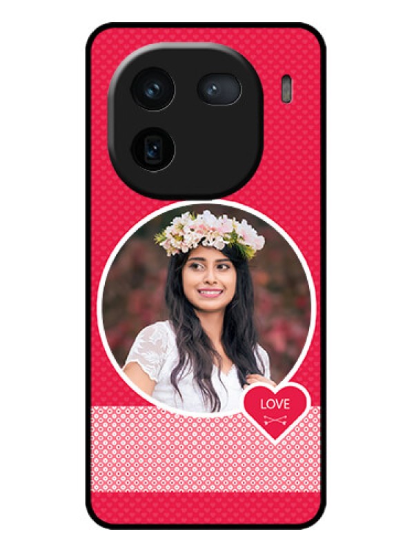 Custom iQOO 12 5G Custom Metal Phone CasePink Color Pattern Design