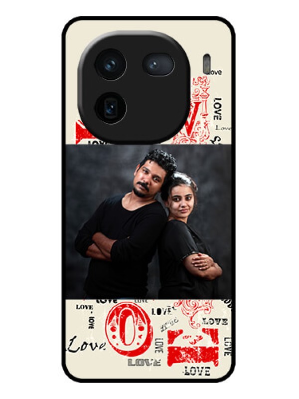 Custom iQOO 12 5G Custom Metal Phone CaseTrendy Love Design Case