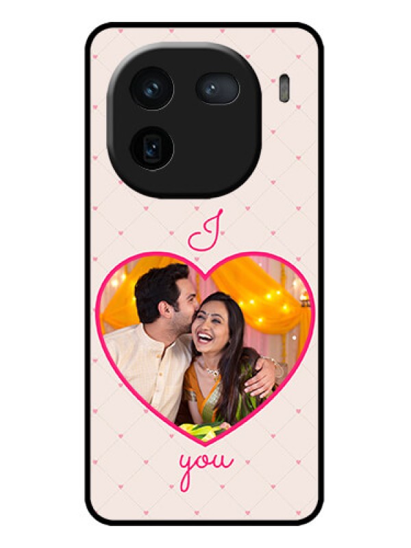 Custom iQOO 12 5G Custom Metal Phone CaseHeart Shape Design