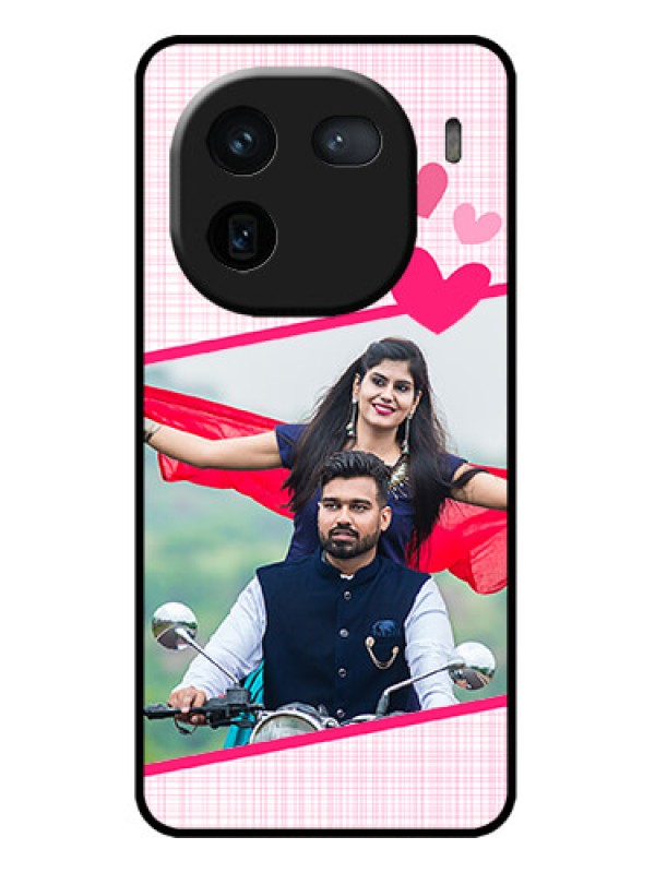 Custom iQOO 12 5G Custom Metal Phone CaseLove Shape Heart Design