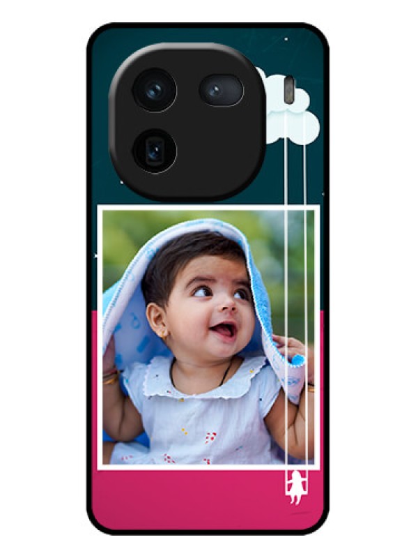 Custom iQOO 12 5G Custom Metal Phone CaseCute Girl With Cloud Design