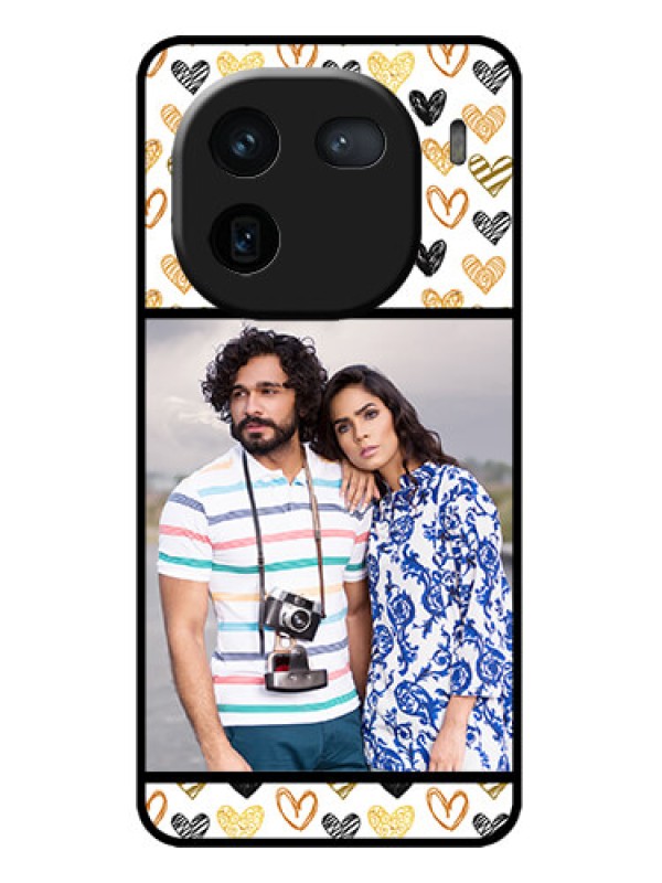 Custom iQOO 12 5G Custom Metal Phone CaseLove Symbol Design