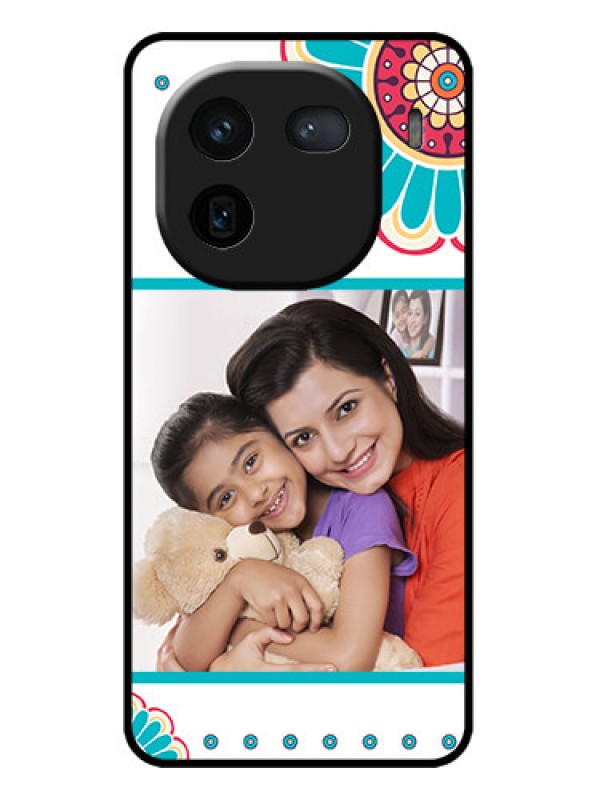 Custom iQOO 12 5G Custom Metal Phone CaseFlower Design