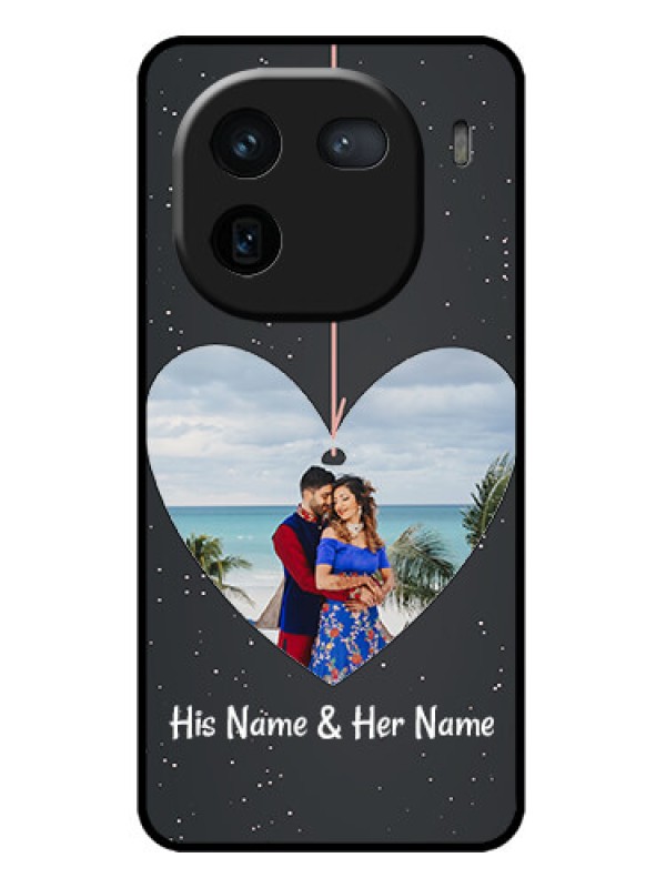 Custom iQOO 12 5G Custom Metal Phone CaseHanging Heart Design