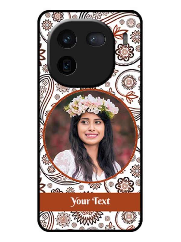 Custom iQOO 12 5G Custom Metal Phone CaseAbstract Flower Design