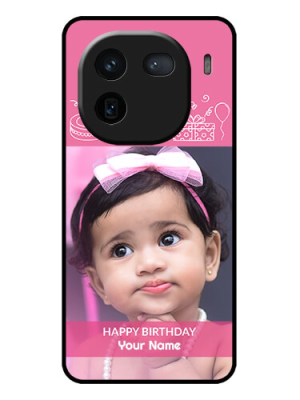 Custom iQOO 12 5G Custom Metal Phone CaseWith Birthday Line Art Design