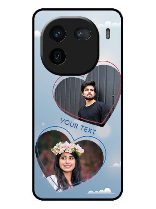 Custom iQOO 12 5G Custom Metal Phone CaseBlue Color Couple Design