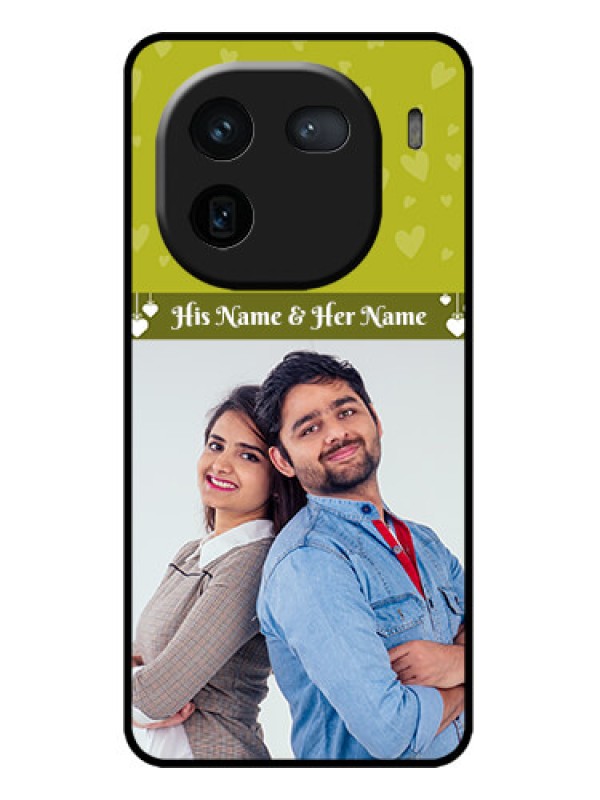 Custom iQOO 12 5G Custom Metal Phone CaseYou and Me Heart Design