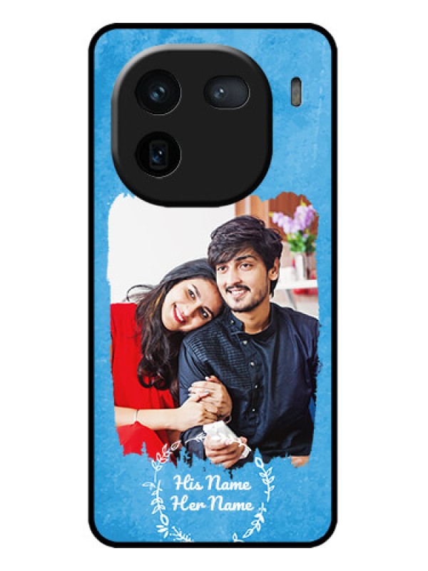 Custom iQOO 12 5G Custom Metal Phone CaseBlue Color Vintage Design